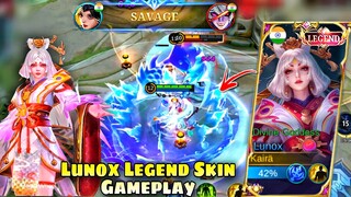 LUNOX SAVAGE!🔥NEW LEGEND SKIN GAMEPLAY✨DIVINE GODDESS!