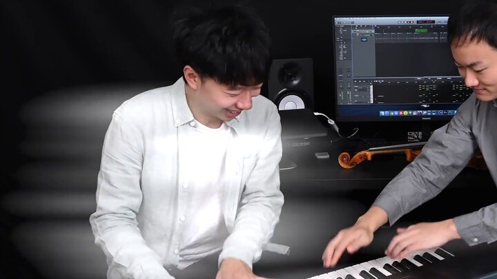Er Dong dan Xiao Ming】"Kupu-Kupu" - Digimon OP - Piano Biola