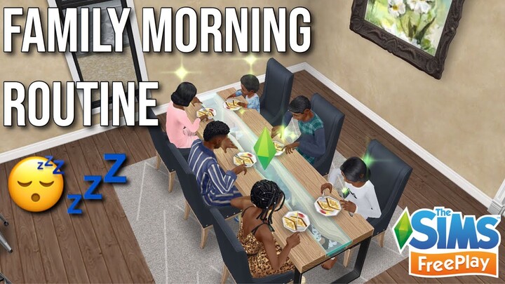 LARGE FAMILY MORNING ROUTINE || The Sims Freeplay