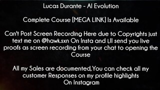 Lucas Durante Course AI Evolution Download