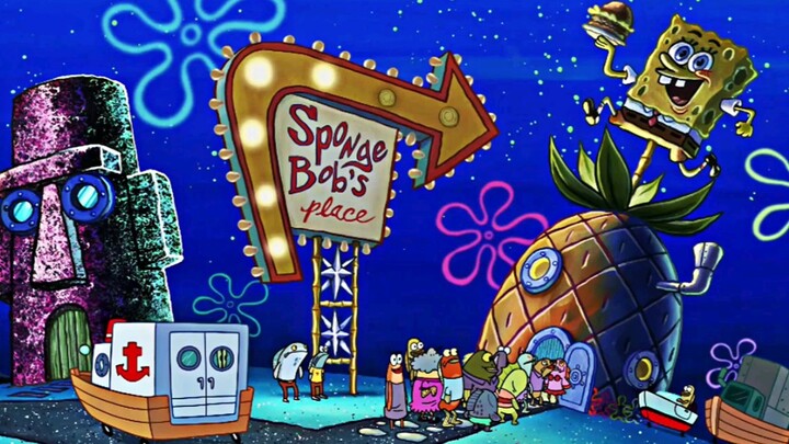 The Krusty Krab went bankrupt and SpongeBob became the boss and opened a restaurant