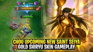 Chou Upcoming New Saint Seiya Skin Gold Shiryu Gameplay | Mobile Legends: Bang Bang
