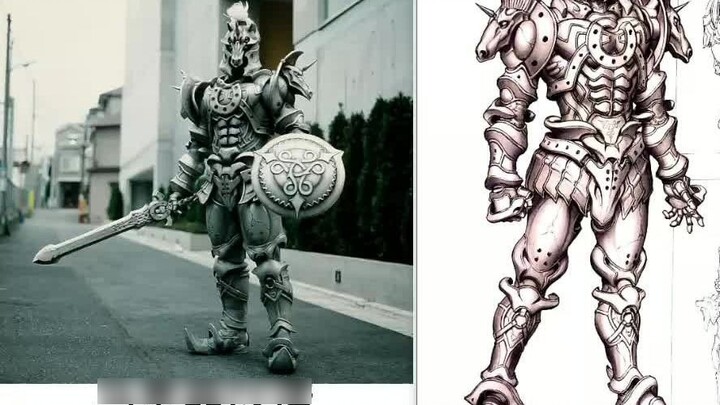 เปรียบเทียบระหว่าง Kamen Rider Monster และ Design Drawing (555 บทความ)