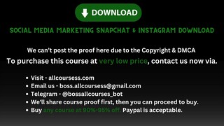 [Allcoursess.com] - Social Media Marketing Snapchat & Instagram Download