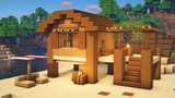 Minecraft : Cara Membuat Rumah Pantai Survival | Cara Membuat Rumah di Minecraft