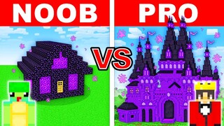 NOOB vs PRO: NETHER PORTAL HOUSE Build Challenge in Minecraft!