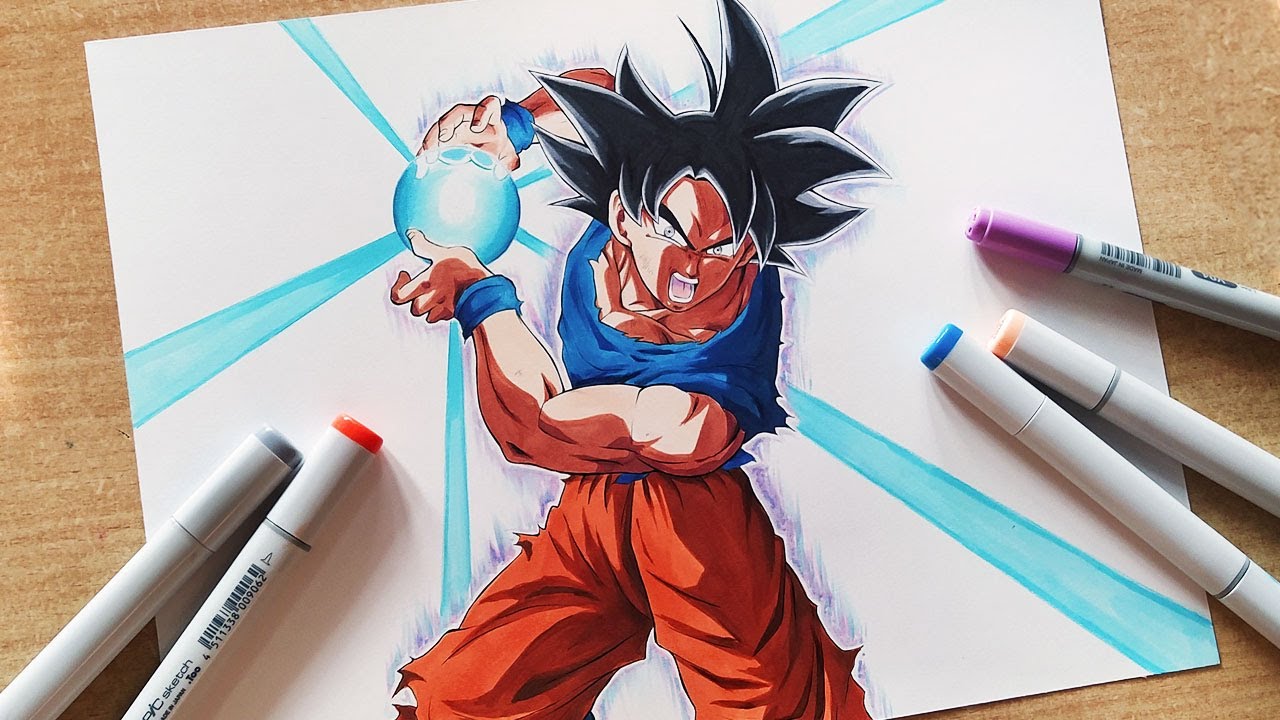 Son Goku Ultra Instinct Drawing  How To Draw Son Goku Ultra Instinct Step  By Step