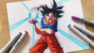 How to Draw Goku Ultra Instinct - Dragon Ball Super