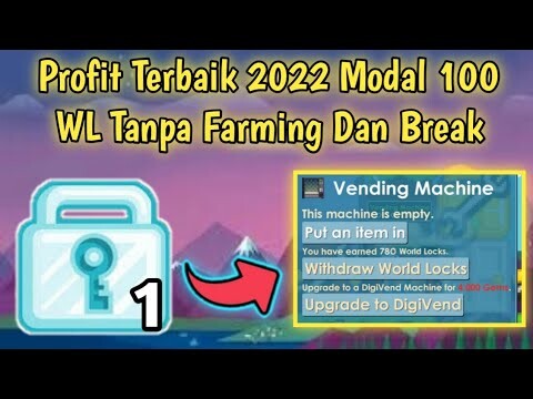 Profit Terbaik Modal 100 WL | Tanpa Farming Dan Break | Growtopia Indonesia