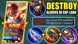 YIN VS TOP GLOBAL ALDOUS (500Stacks) | YIN BEST BUILD TO COUNTER ALDOUS IN SIDELANE | MOBILE LEGENDS