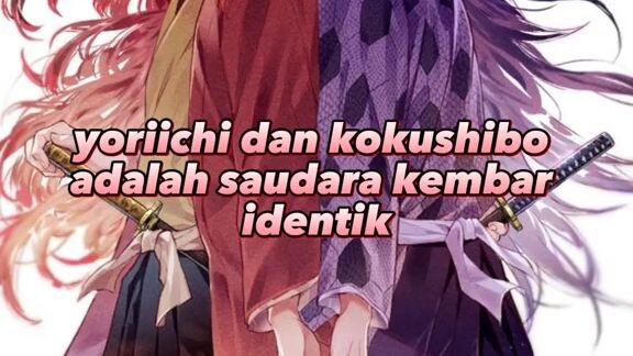 persamaan yoriichi dan kokuahibo ternyata adalah saudara kembar