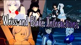 Weiss and Blake Interactions RWBY Volumes 1-7
