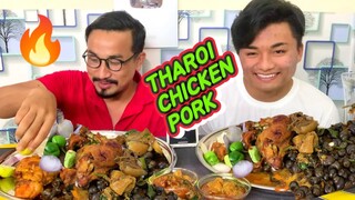 Chicken Tharoi with Pork curry  EATING CHALLENGE Manipur || Yen Mathabak chaba hanba  tanaba manipur