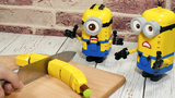 สูตรเค้กกล้วยมินเนียนจากเลโก้ - เลโก้ในชีวิตจริง / Stop Motion Cooking & ASMR