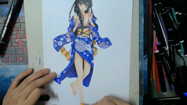 Hand-painted figure Yukino Yukino Yukata