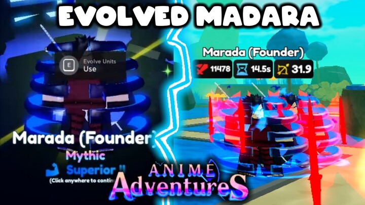 EVOLVED MARADA IS REALLY OP?? MARADA FOUNDER SHOWCASE | ANIME ADVENTURES ROBLOX