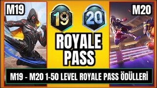 M19 ROYALE PASS ÖDÜLLERİ | M20 ROYALE PASS ÖDÜLLERİ | 1-50 LEVEL ROYALE PASS ÖDÜLLERİ | PUBG MOBILE