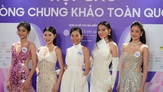 Hoa hậu Mai Phương, Bảo Ngọc, Á hậu Phương Nhi mặc croptop nhảy hiện đại tại họp báo