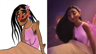 Encanto - the family madrigal drawing meme - stephanie beatriz - olga merediz- disney