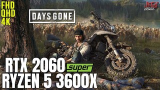 Days Gone | Ryzen 5 3600x + RTX 2060 Super | 1080p, 1440p, 2160p benchmarks!