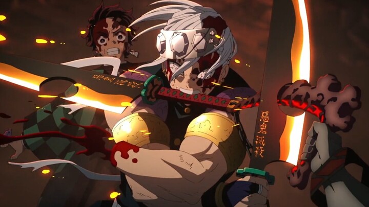 Fighting scenes in <Demon Slayer> with rhythm of <The War Will Come>