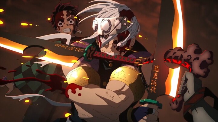 Adegan Bertarung di <Demon Slayer> dengan Irama <The War Will Come>