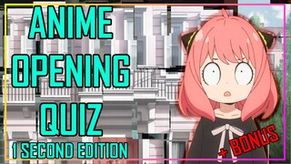 GUESS THE ANIME OPENING QUIZ - 1 SECOND EDITION - 40 SONGS + BONUS ROUNDS
