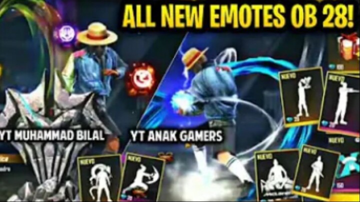 ALL NEW EMOTES OB28 ! BOCORAN EVENT FREE FIRE TERBARU ! BOCORAN FF