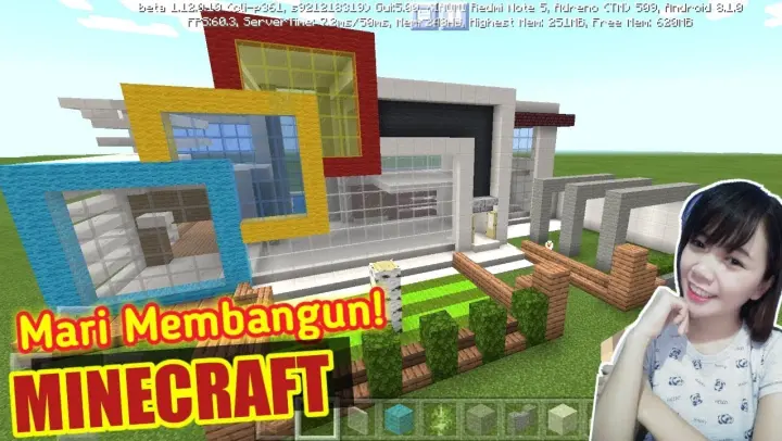 MAIN MINECRAFT!! BANGUN RUMAH UNIK MINIMALIS