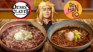 O famoso prato de macarrão do Rengoku de Demon Slayer! KakeSoba!