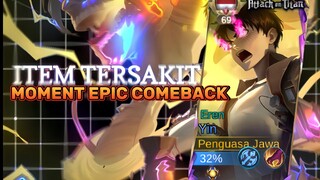 YIN EPIC COMEBACK || DEMAGE YIN GA NGOTAK!! | REVIEW SKIN AOT X MLBB ✅ | Mobile legends