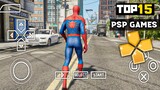 Top 15 PPSSPP Super Hero Games On Android  2023 HD || Marvel Games On PSP