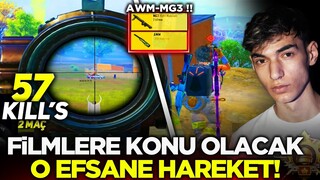 MG3 + AWM VE DOĞUKAN BUNY 😎TEK BAŞIMA 16 KD!  57 KiLL's 2 maç / PUBG MOBİLE GAMEPLAY