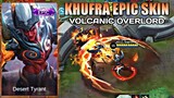 Khufra Skin Epic Volcanic Overlord Full Effect Skill Script Skin / Mobile Legends