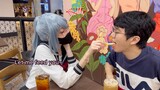 Playing with my new girlfriend in public [Jujutsu Kaisen](Maki & Mahito cosplay)