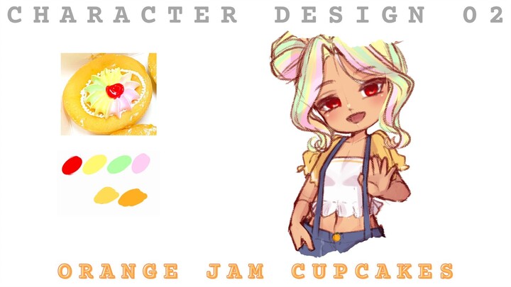 Character design 02 🍊 Orange Jam Cupcakes