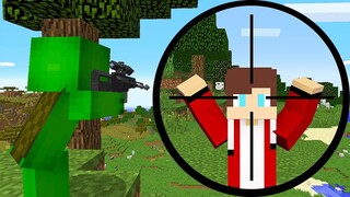 Hunter With Guns VS Speedrunner in Minecraft!