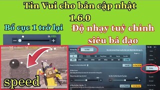 PUBG Mobile | Tin Vui Fix Lỗi Bản 1.6.0 - Độ Nhạy Tuỳ Chỉnh Lên Ngôi - Di Chuyển 1 Trở Lại