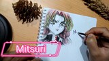 draw + coloring mitsuri from Demon Slayer