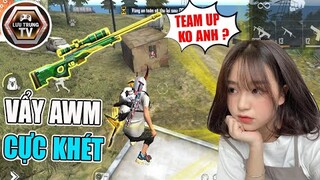 [Free Fire] Bất Ngờ Được Em Gái Gạ Team Up Vẩy AWM Cực Hay | Lưu Trung TV