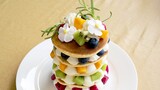 [Food]How to Make Fruit Pancake Tower