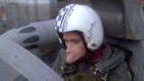 How fast is this fighter jet? The pilot took off his mask and his mouth shape changed.