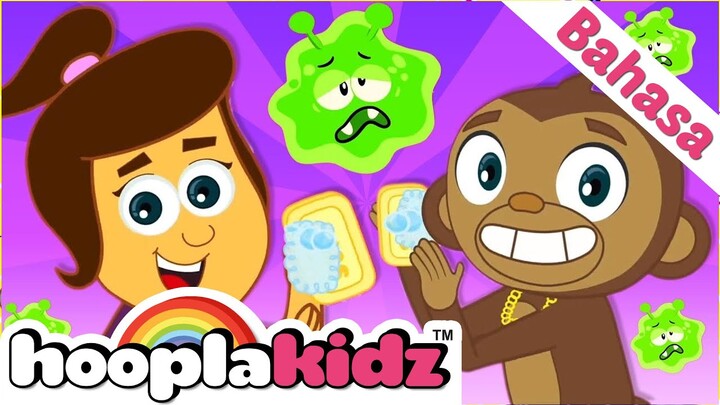 Cuci Tanganmu | Kebiasaan Sehat | Lagu Anak | HooplaKidz Bahasa