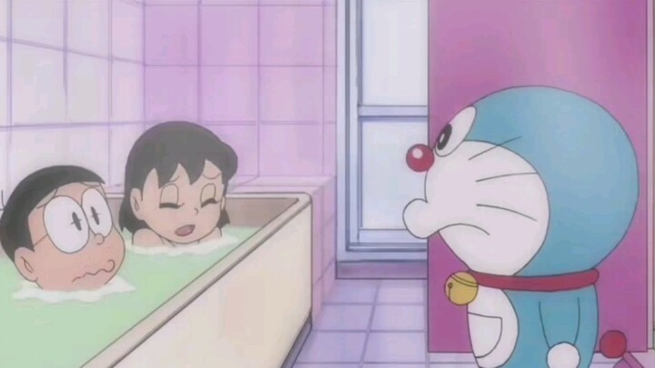 [Famous Doraemon scene] Nobita and Shizuka taking a bath together