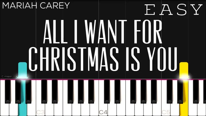 Mariah Carey - All I Want For Christmas Is You | EASY Piano Tutorial