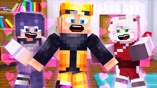 SAKURA E HINATA QUEREM BEIJAR O NARUTO NO MINECRAFT!!