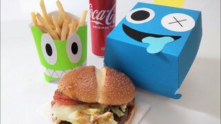 Rainbow Friends but Fast Food Happy Meal idea In Real Life🤩DIY with McDonald's Burger & Fries