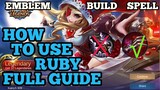 How to use Ruby guide & best build mobile legends 2020 tank