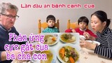 Lần đầu ăn bánh canh cua/phản ứng của ba cha con/Cuộc sống pháp/ẩm thực miền tây Việt Nam