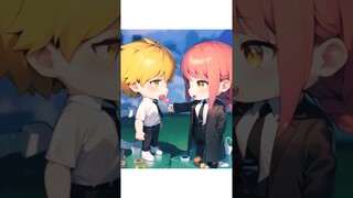 【Chainsaw Man】Denji kisses Makima indirectly 【AI Art】 #chainsawman #denji #makima #shorts